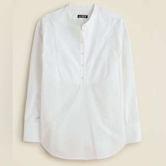 J.Crew Tuxedo popover shirt in cotton poplin - Picture 3 of 7